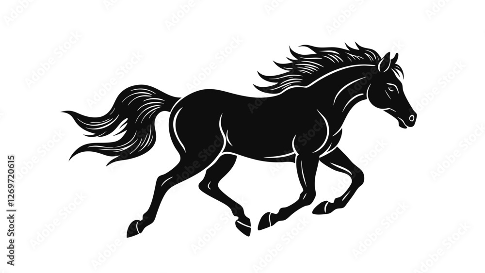 horse run fast vector illustration horse run fast vector illustration