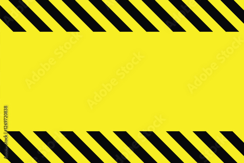 Warning yellow black diagonal stripes line. Stripe caution hazard, danger road sign. Safety stripe warning caution hazard danger road vector sign symbol. Symbol of hazardous and radioactive substances