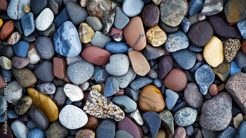 Serene Macro View of Individual Gravel Stones Arranged Naturally Serene Macro View of Individual Gravel Stones Arranged Naturally