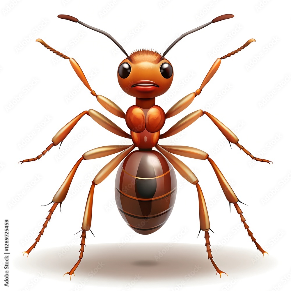 Ant Vector Illustration on White Background Ant Vector Illustration on White Background