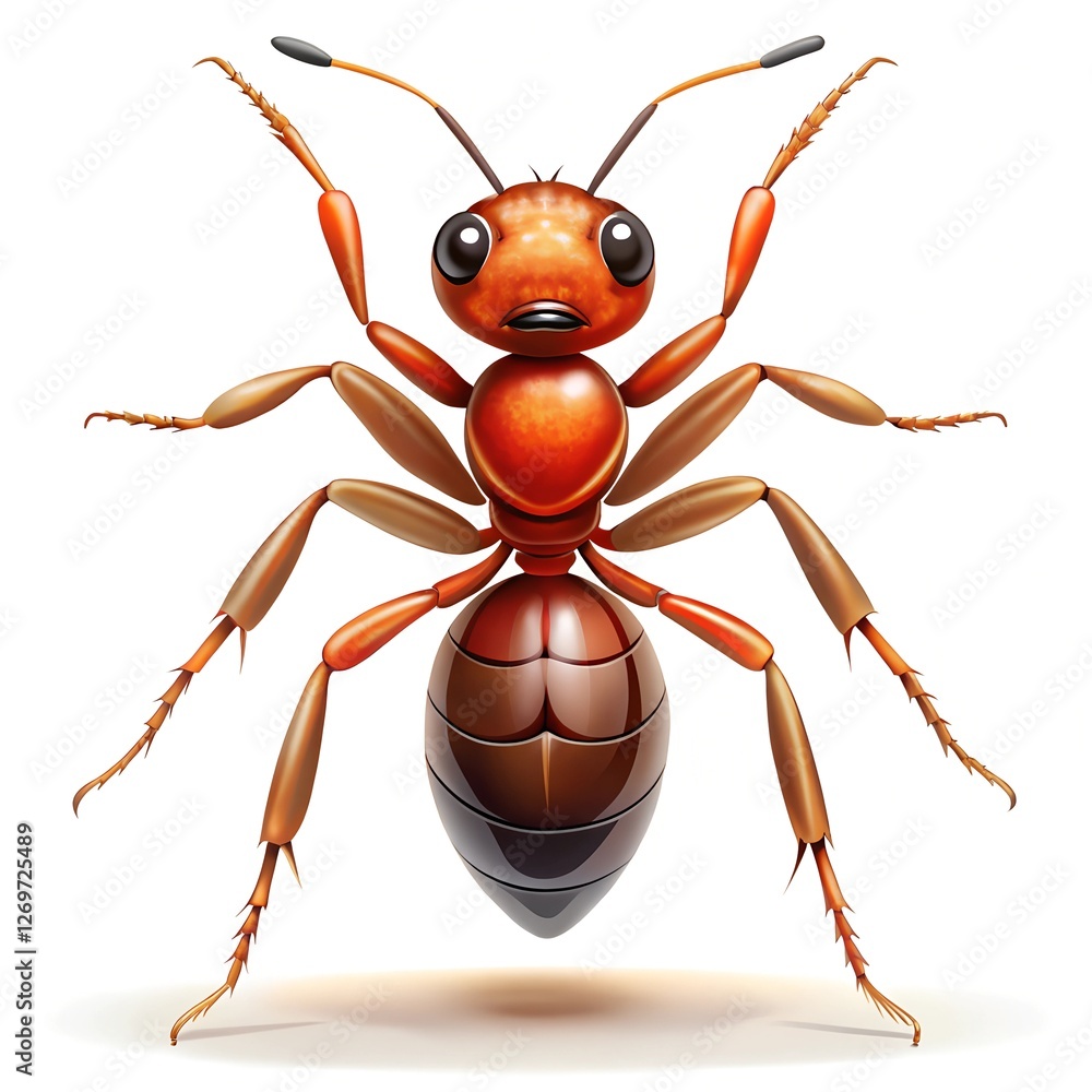 Ant Vector Illustration on White Background Ant Vector Illustration on White Background