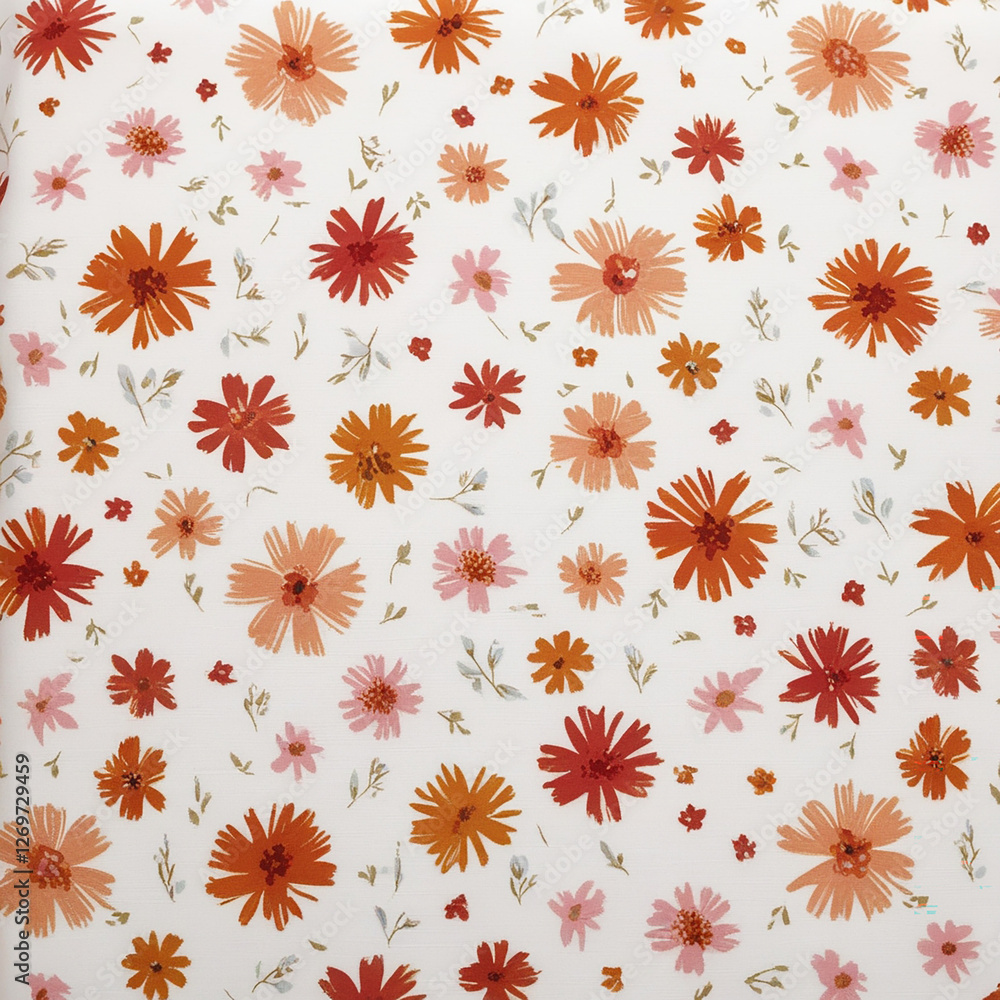 Petite Blooms on White Petite Blooms on White