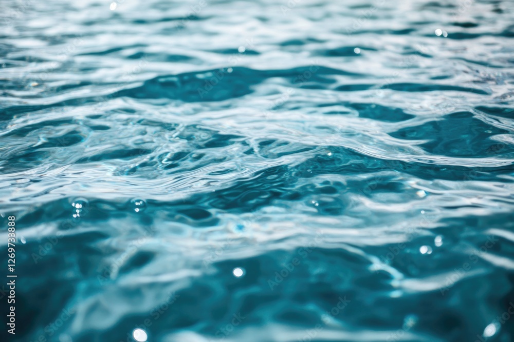light Blue water with ripples on the surface. Defocus blurred transparent clear calm water surface texture with splashes and bubbles. Water waves with shining pattern texture background. light Blue water with ripples on the surface. Defocus blurred transparent clear calm water surface texture with splashes and bubbles. Water waves with shining pattern texture background.