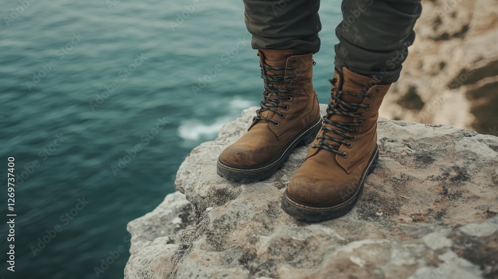 Coastal Cliffside Adventure: Boots on the Edge Coastal Cliffside Adventure: Boots on the Edge
