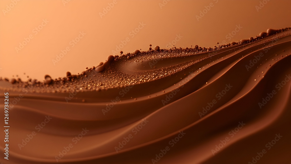 Fototapeta premium Chocolate Mousse: A smooth gradient from rich dark chocolate to a velvety milk chocolate.