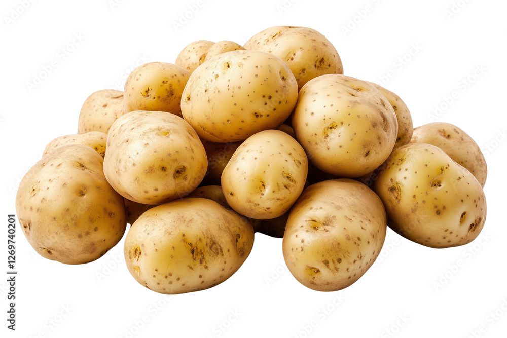 a Pile of potatoes isolated on a transparent background a Pile of potatoes isolated on a transparent background