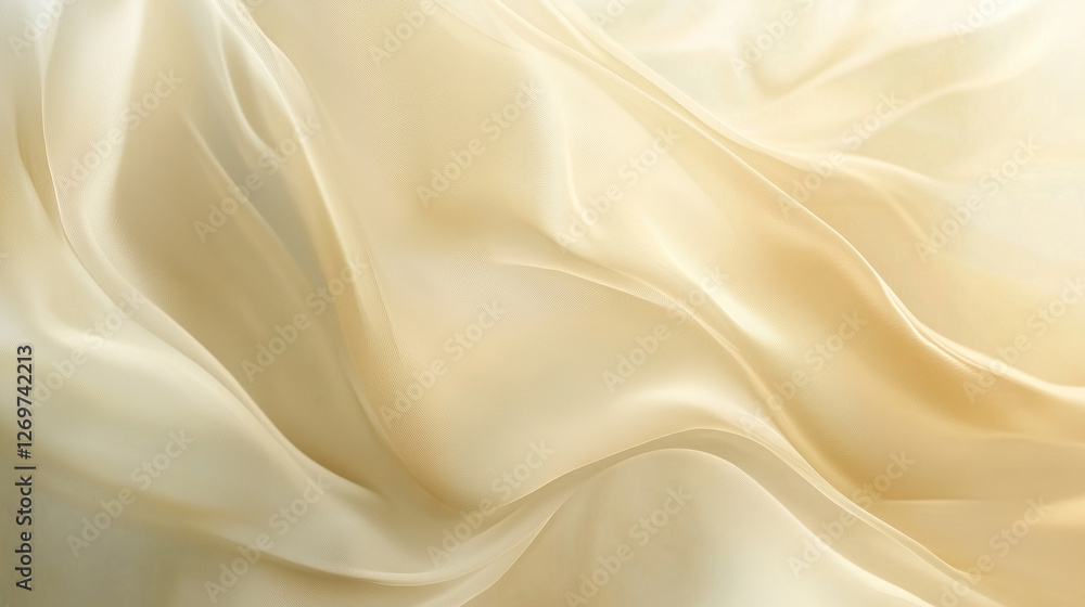 Silk fabric in gold shade, close up Silk fabric in gold shade, close up