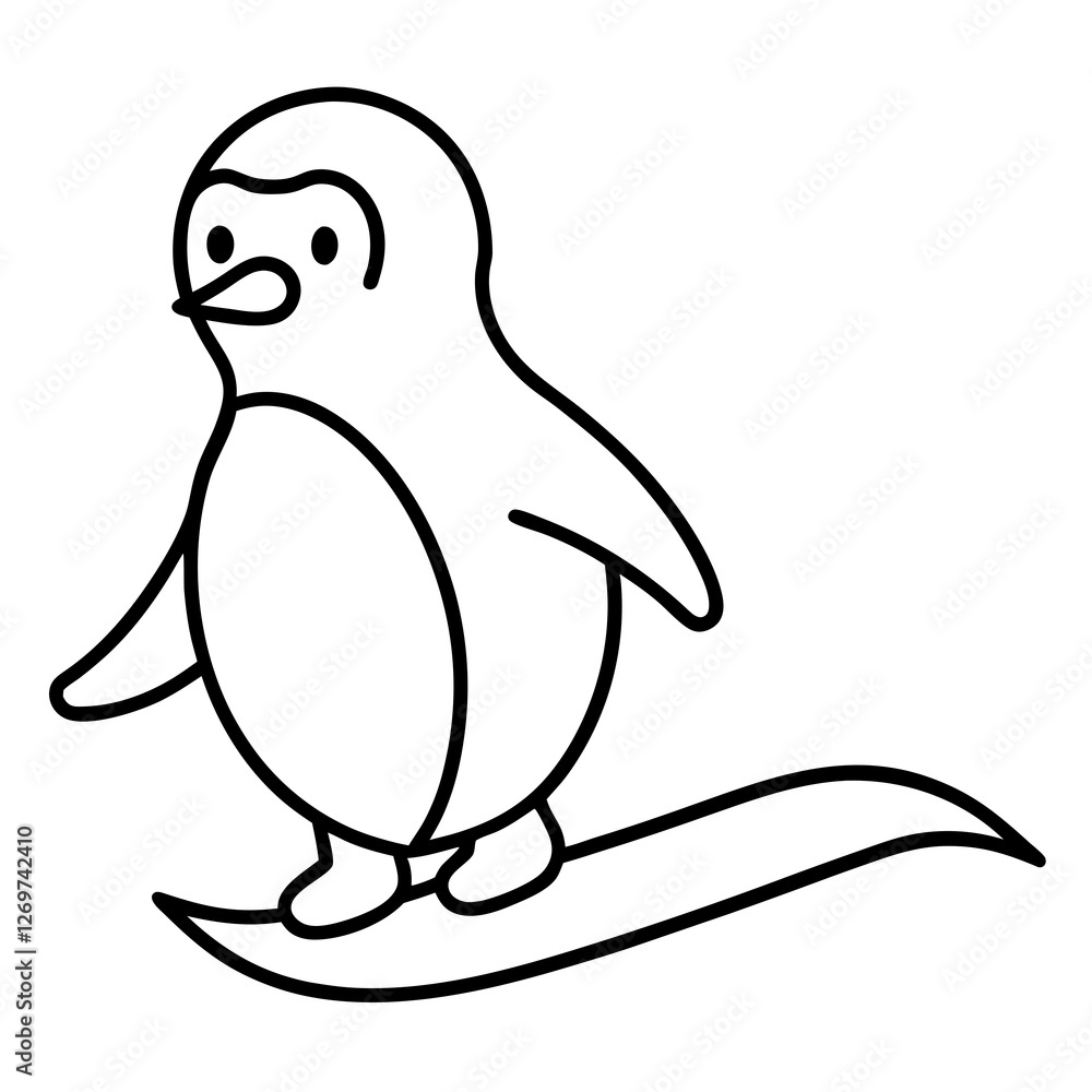 Fototapeta premium penguin on a white background