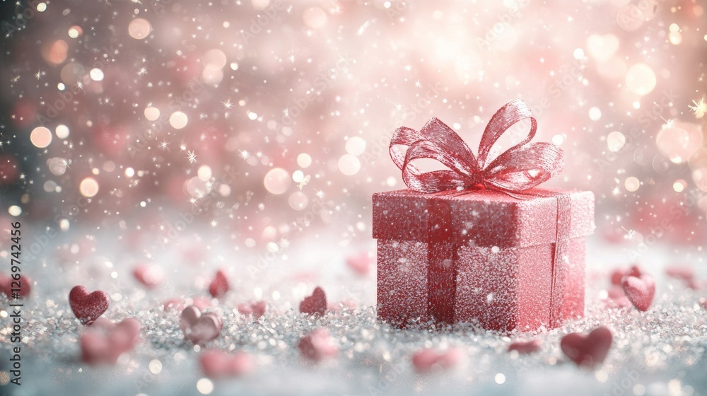 A bright and imaginative Valentine's Day background showcasing luminous red hearts, faint sparkling details, and a dark red gradient, creating a romantic and love-infused atmosphere A bright and imaginative Valentine's Day background showcasing luminous red hearts, faint sparkling details, and a dark red gradient, creating a romantic and love-infused atmosphere