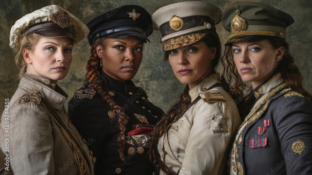 A tribute to women in uniform from different generations A tribute to women in uniform from different generations