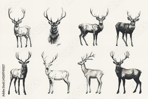 Set of animal sketches 