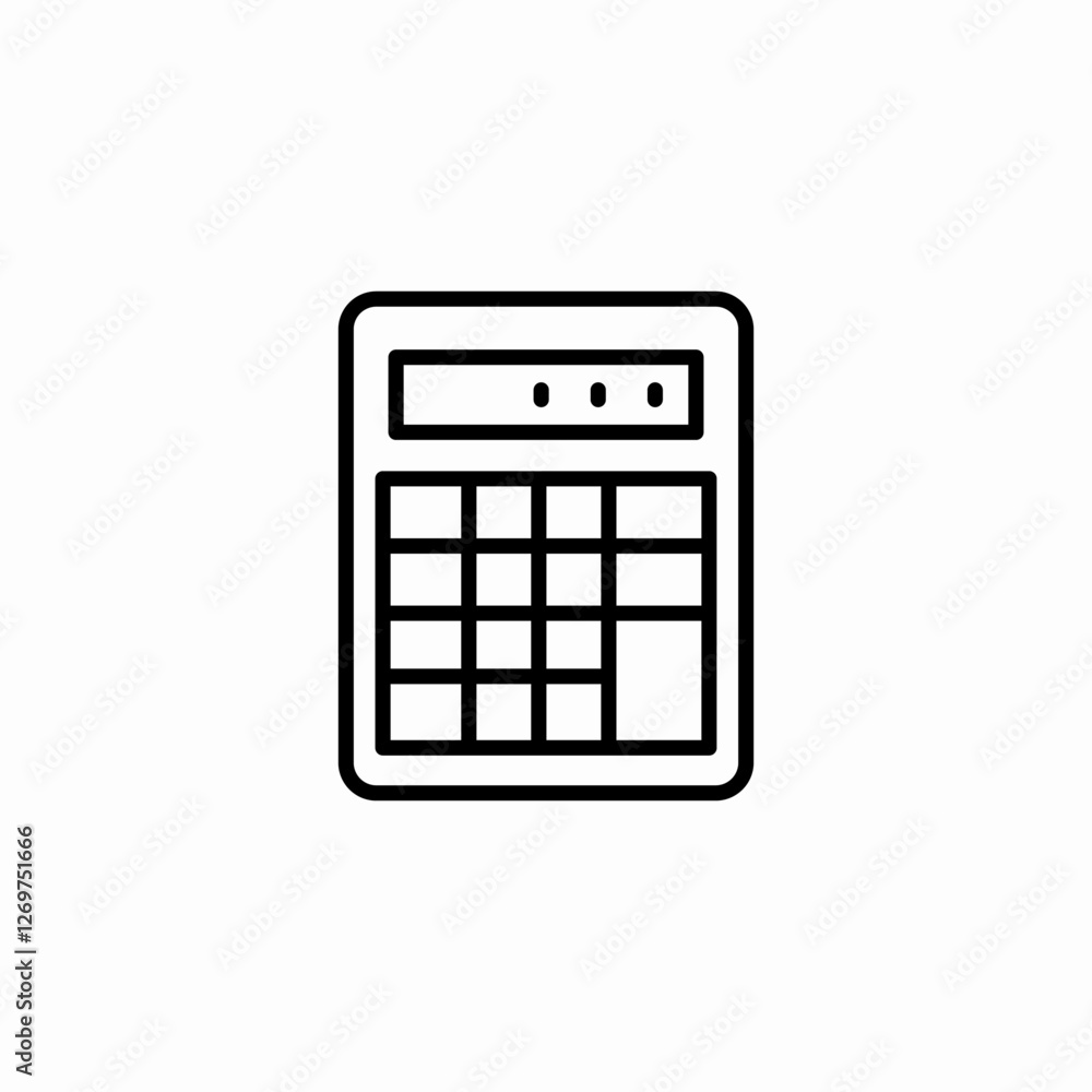 calculator gadget icon sign vector calculator gadget icon sign vector