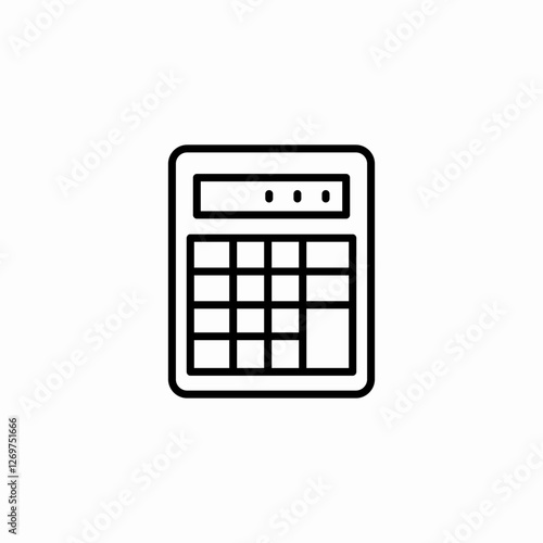 calculator gadget icon sign vector
