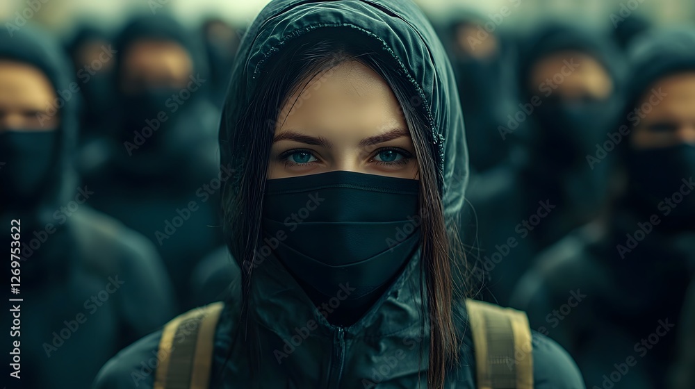 People wearing masks during the epidemic People wearing masks during the epidemic