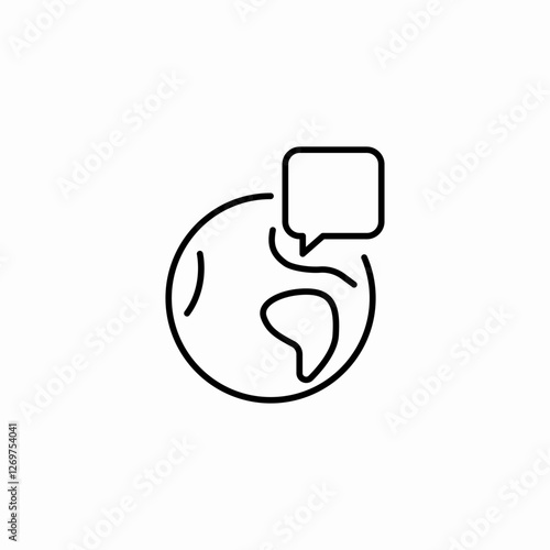 global communication icon sign vector