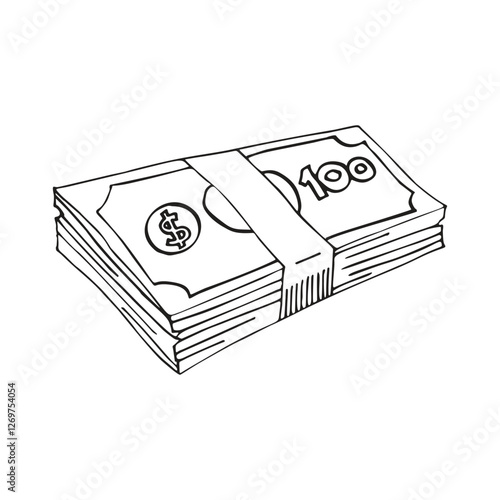 Money cartoon sketching design
