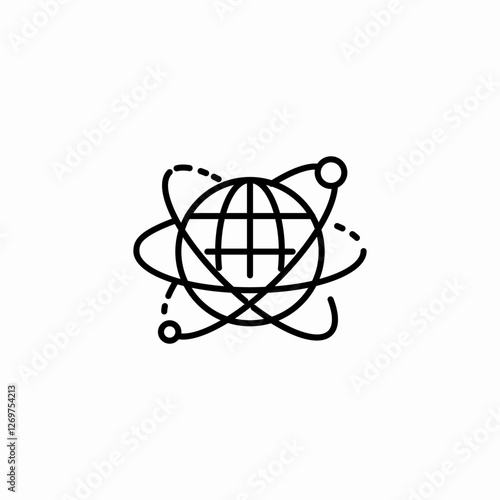 global routes icon sign vector