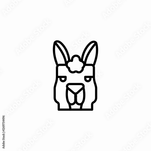 kangaroo animal icon sign vector