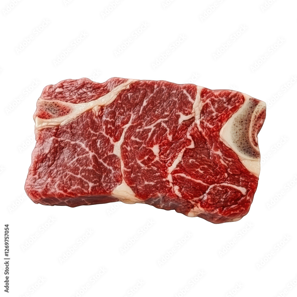 A stylized graphic of a fresh beef steak, showing smooth marbling and a vibrant red color, with clean edges and a polished design look, transparent background, PNG A stylized graphic of a fresh beef steak, showing smooth marbling and a vibrant red color, with clean edges and a polished design look, transparent background, PNG