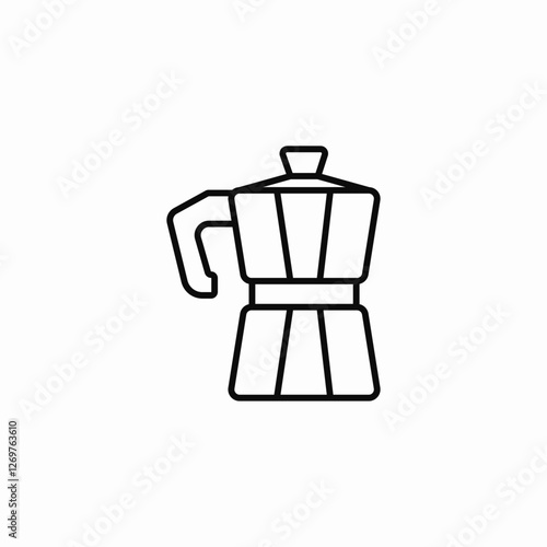 coffee kettle icon sign vector