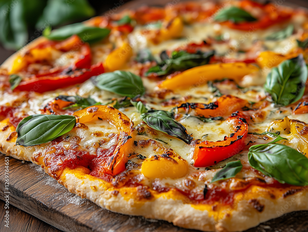 Mediterranean Pizza with Bell Peppers Mediterranean Pizza with Bell Peppers