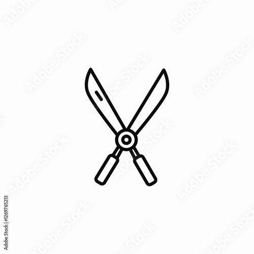 garden scissors icon sign vector