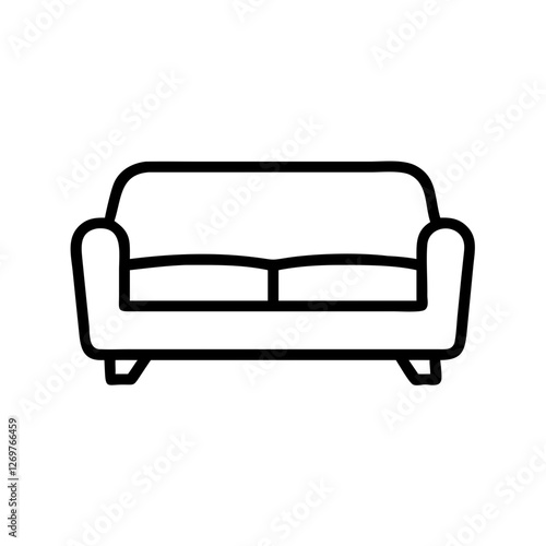 Elegant black and white vintage couch with ornate design