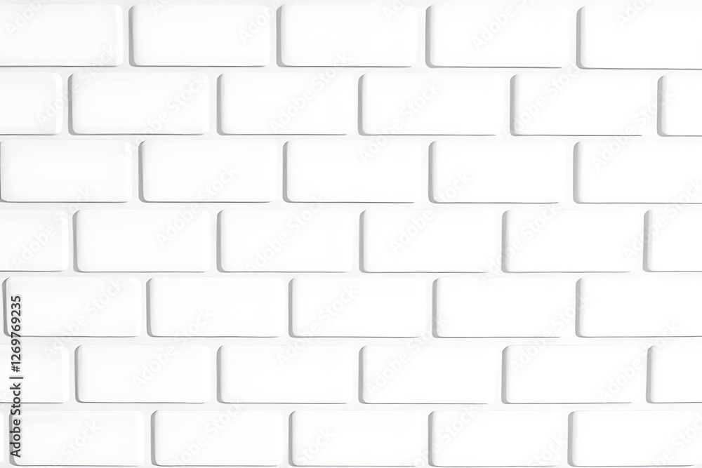 Fototapeta premium clean and modern white subway tile wall, perfect for kitchens or bathrooms, offering sleek and timeless look