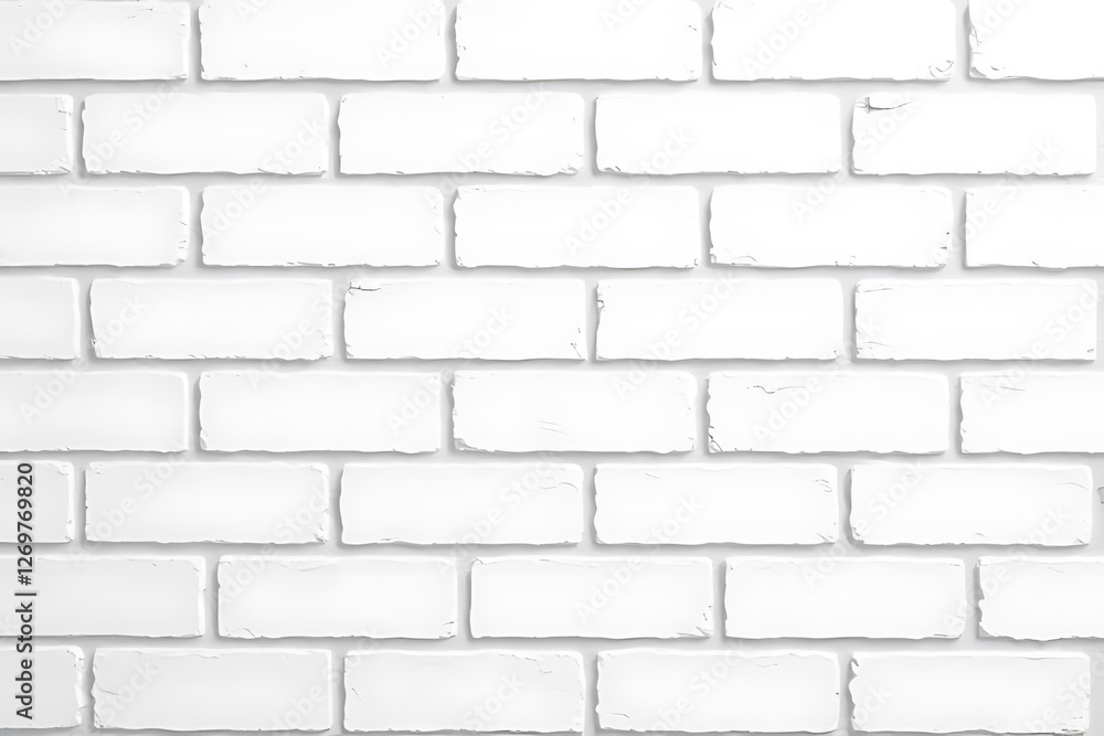 Fototapeta premium clean, textured white brick wall creates modern and minimalist backdrop, perfect for various design projects and artistic expressions