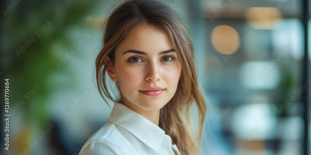 Confident Businesswoman Portrait in Office Attire Confident Businesswoman Portrait in Office Attire