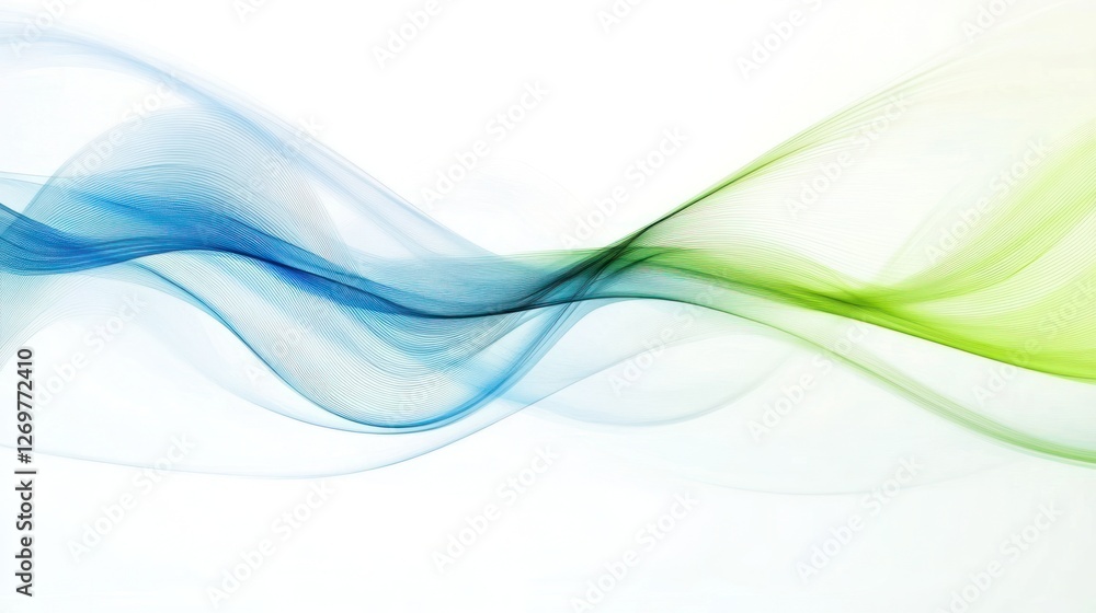 Abstract Blue and Green Wave Design Abstract Blue and Green Wave Design