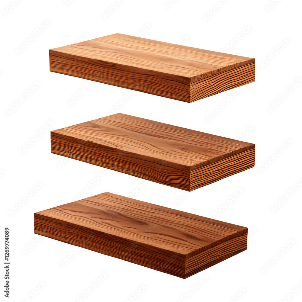 Wooden steps isolated on transparent background Wooden steps isolated on transparent background