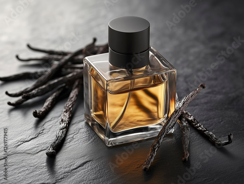 Luxury Perfume Bottle with Vanilla Pods