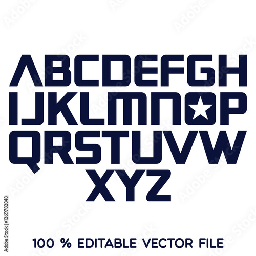 Classic college font. Vintage sport font in american style for football, baseball or basketball logos and t-shirt. Athletic department typeface, varsity style font. Vector