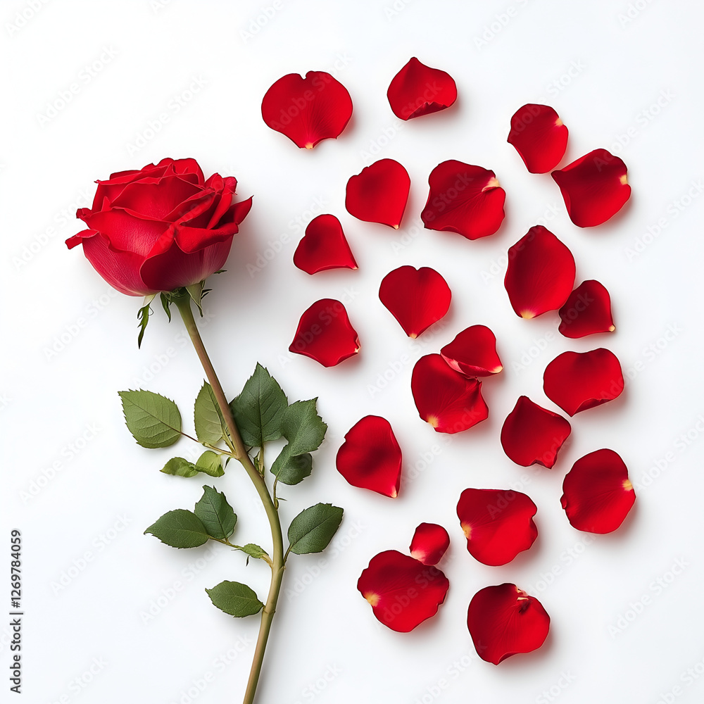 red rose petals on white red rose petals on white