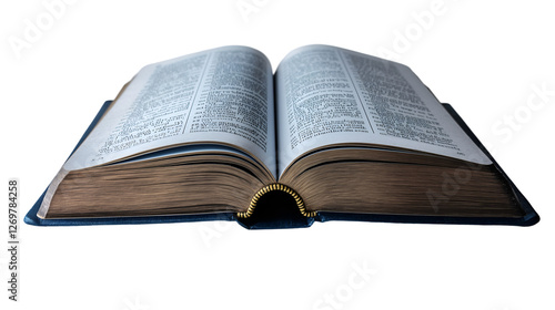 Antique Book Pages Detailed Text for Knowledge, Wisdom, and Learning Themes, isolated on transparent background.
