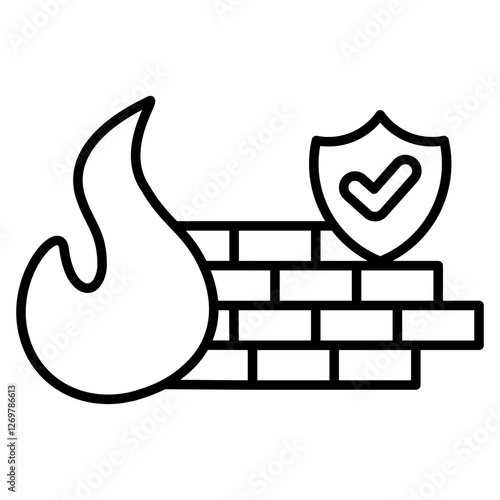 Firewall Outline Icon