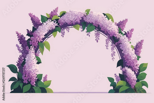 a colorful lilac arch composition