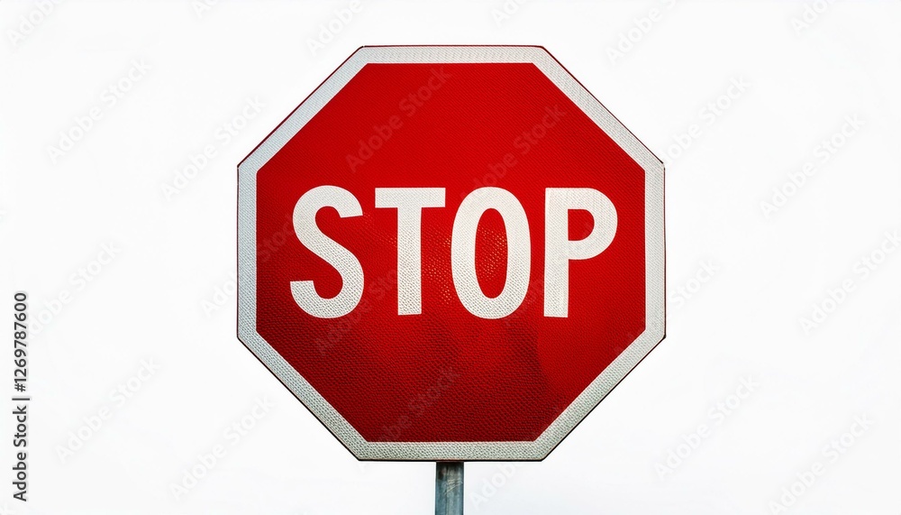 red stop sign isolated on white background red stop sign isolated on white background