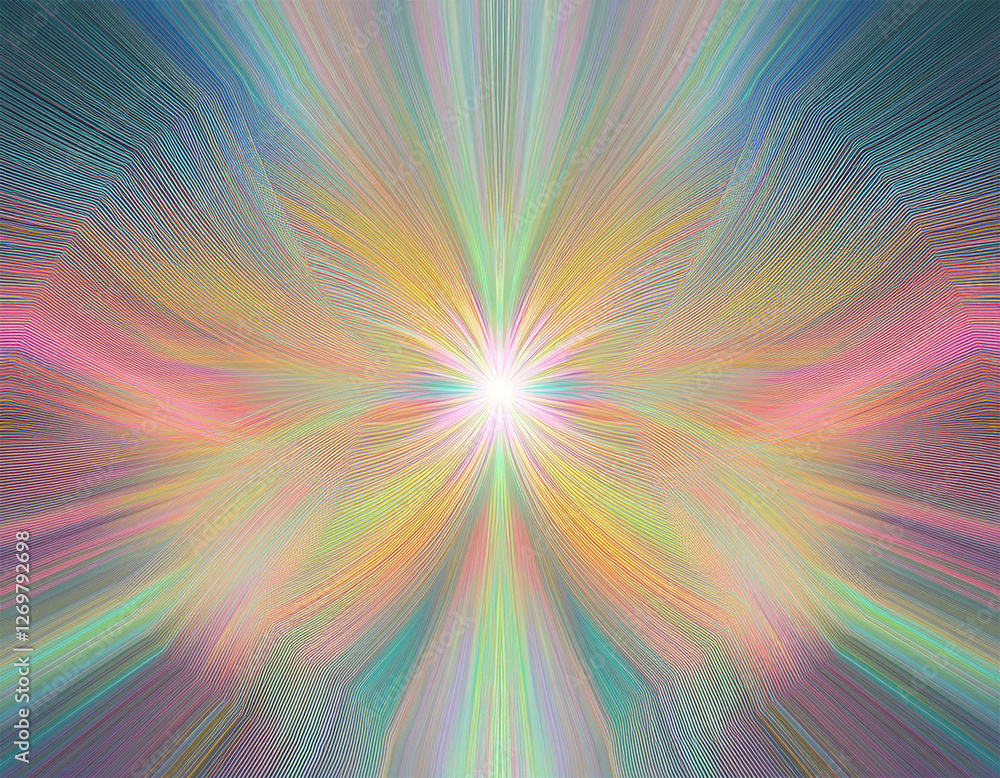 Obraz premium pastel abstract web like design with radiant center