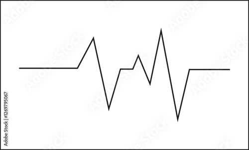 Heartbeat Line on white background. Heart beat graph on white background. cardiograph line. pulse graph. Pulse Rate.  pulse rate graph of human. black heart beat icon set. Vector illustration.