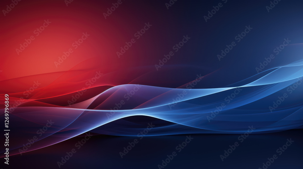Naklejka premium generated illustration of wavey flow of fabric or fluid abstract background
