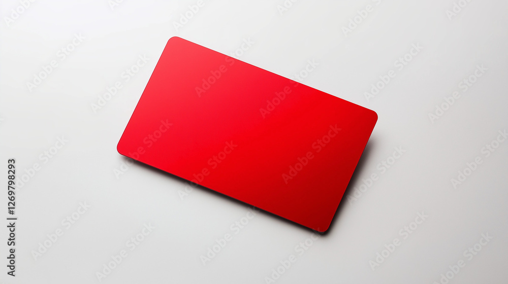 A red, blank Visa card mockup, isolated on a white background, featuring a sleek design, embossed details, and a secure chip integration. A red, blank Visa card mockup, isolated on a white background, featuring a sleek design, embossed details, and a secure chip integration.