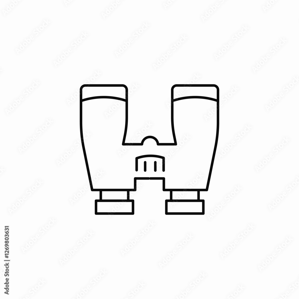 isolated binoculars icon sign vector isolated binoculars icon sign vector