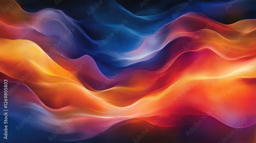Fototapeta premium Fluid Waves of Colorful Gradient Abstract Background Design