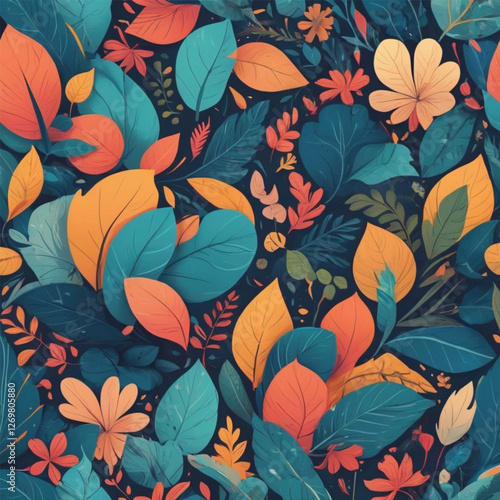 Wallpaper Mural Abstract Fusion: Shapes and Symmetry Torontodigital.ca