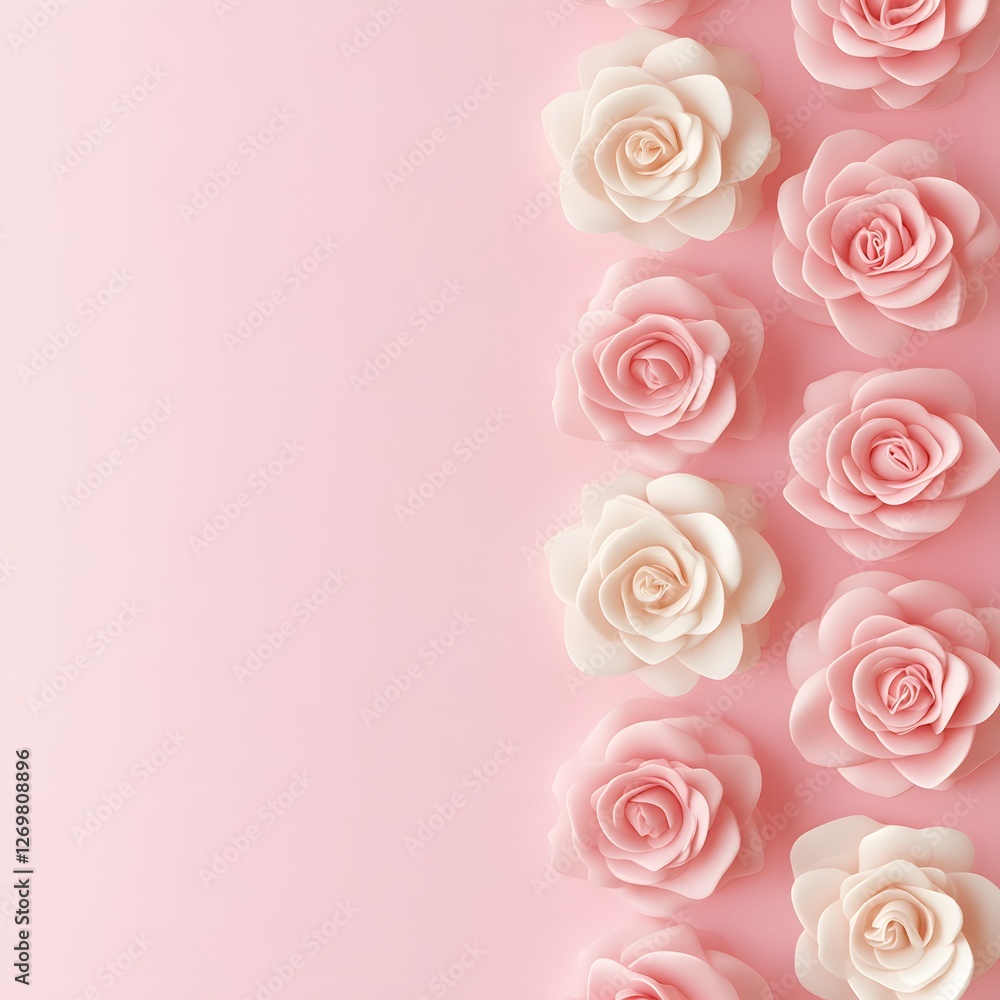 Pink roses background, concept of invitation card for wedding day. Pink roses background, concept of invitation card for wedding day.