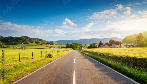 country road in gers france