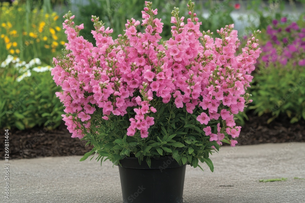 Obraz premium Perfectly pink summer snapdragon angelonia angelface