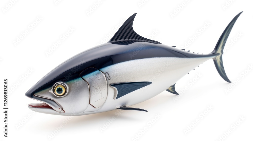 Fototapeta premium Realistic Tuna Fish Model Detailed Closeup Photo
